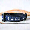 Hundehalsband Dunkelblau Anker