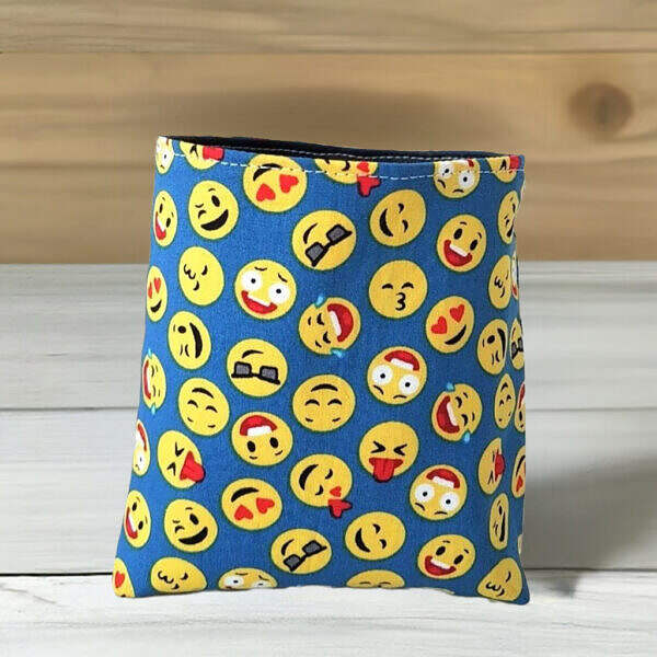 Futtertasche blau Smiley