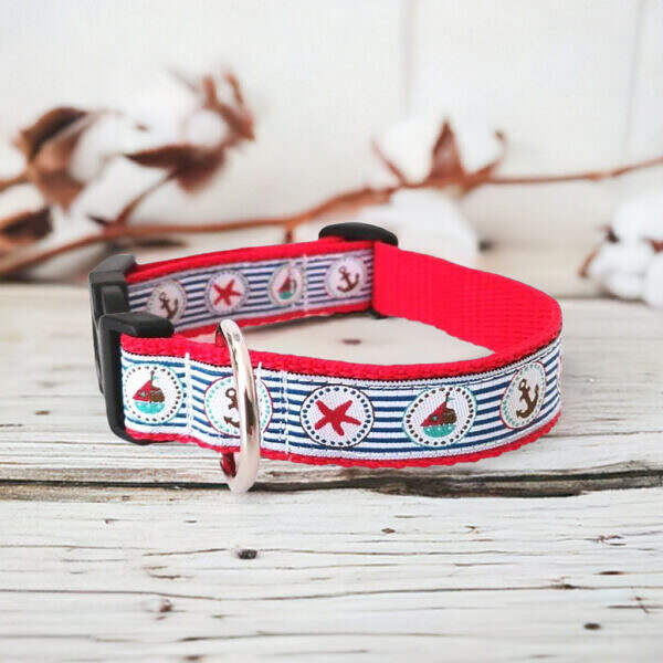 Hundehalsband Rot Maritim