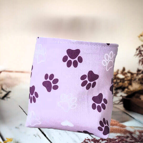 Futtertasche Lila Pfoten