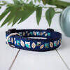 Hundehalsband Blau Eule