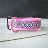 Hundehalsband Rosa Retroblumen