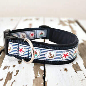 Hundehalsband Dunkelblau Maritim