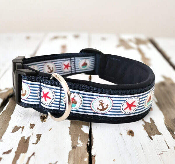 Hundehalsband Dunkelblau Maritim