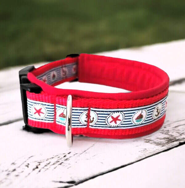 Hundehalsband Rot Maritim