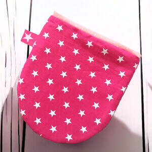 Futtertasche Pink Sterne rund