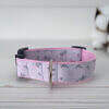Hundehalsband grau Streublumen