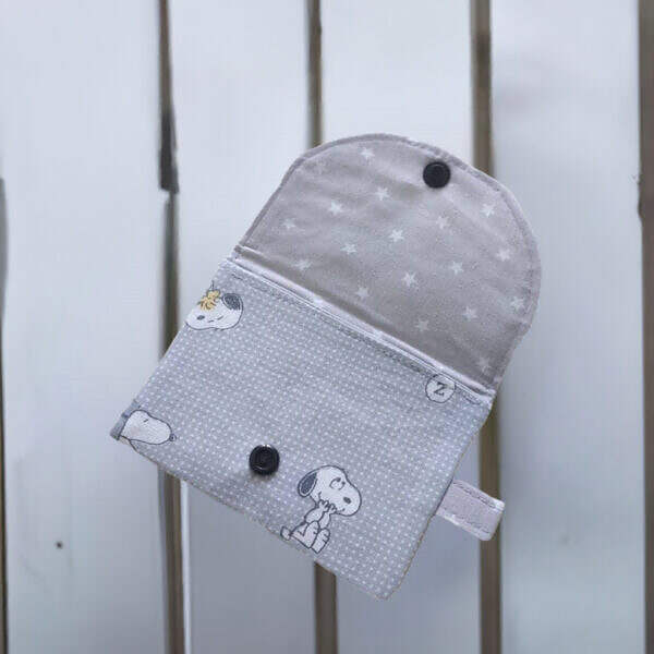 Minitäschchen grau Snoopy