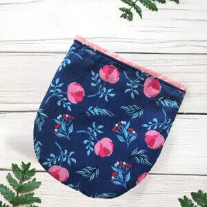 Futtertasche blau Blumen