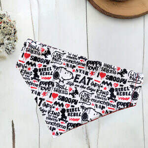 Hundehalstuch weiß Snoopy